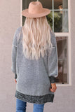 Heathered Open Front Longline Cardigan - Trendsi