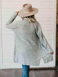 High-Low Open Front Cardigan with Pockets - Trendsi - Flyclothing LLC