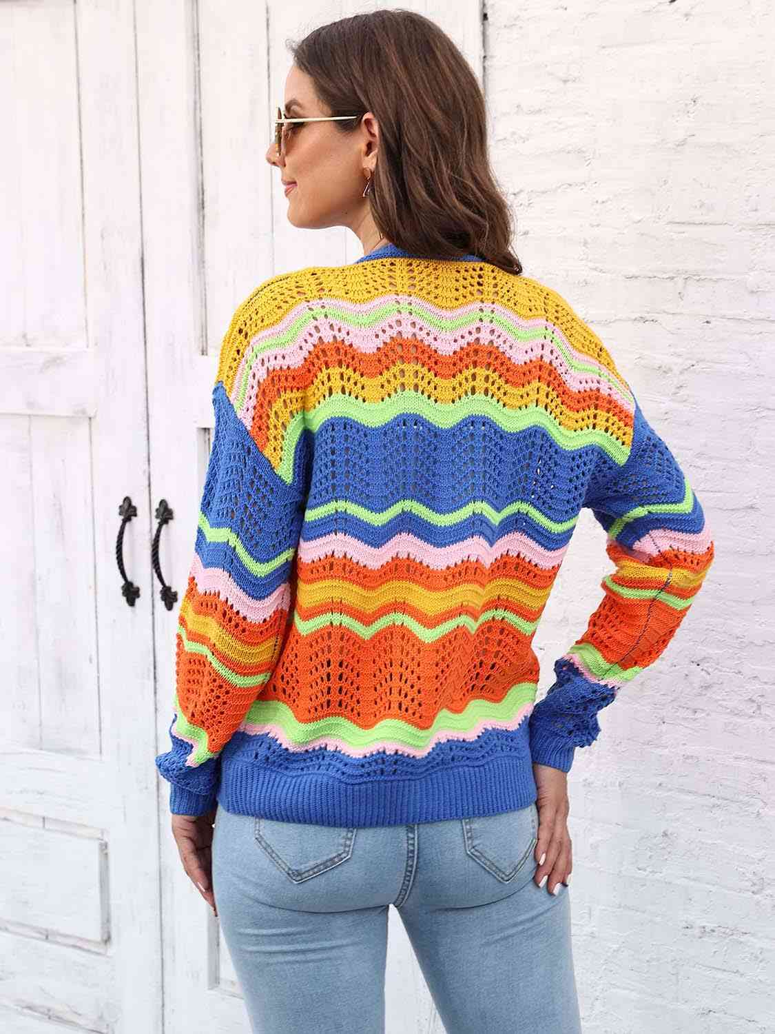 Open Front Openwork Cardigan - Trendsi - Flyclothing LLC