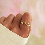 Feather 925 Sterling Silver Zircon Ring - Trendsi