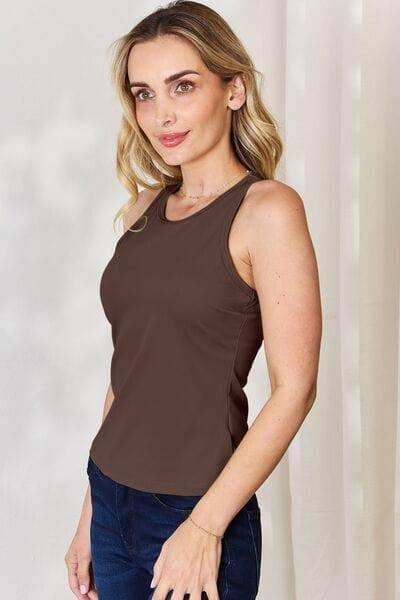 Basic Bae Full Size Round Neck Racerback Tank - Trendsi - Flyclothing LLC