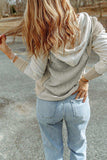 Color Block Exposed Seam Drawstring Hoodie - Trendsi - Flyclothing LLC