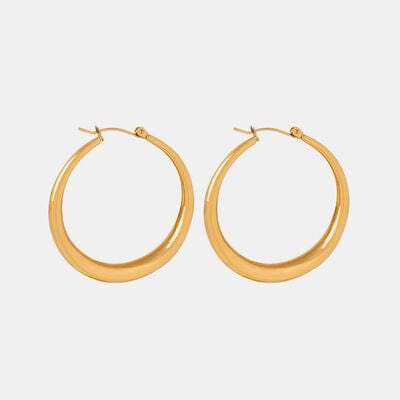 18K Gold-Plated Hoop Earrings - Trendsi - Flyclothing LLC