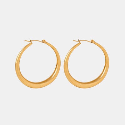 18K Gold-Plated Hoop Earrings - Trendsi