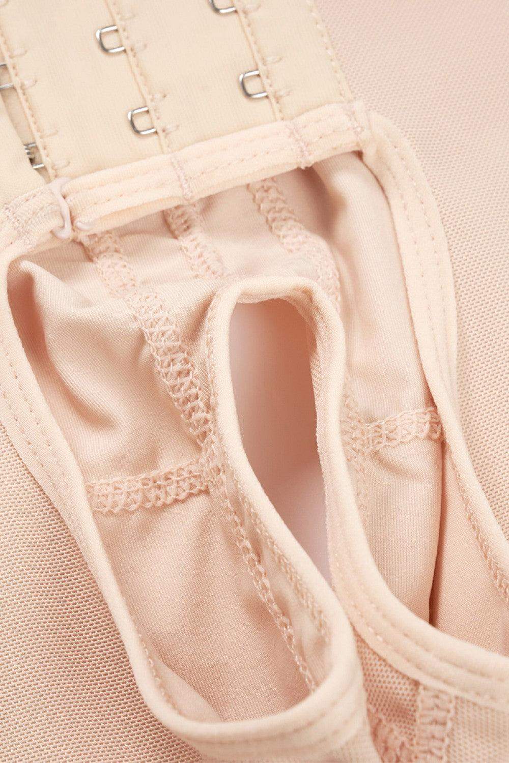 Full Size Hook-and-Eye Lace Trim Shaping Bodysuit - Trendsi - Flyclothing LLC