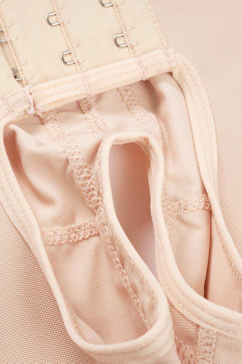 Full Size Hook-and-Eye Lace Trim Shaping Bodysuit - Trendsi - Flyclothing LLC