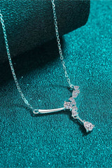 1 Carat Moissanite 925 Sterling Silver Necklace - Trendsi - Flyclothing LLC