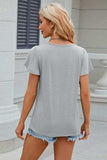 V-Neck Flutter Sleeve T-Shirt - Trendsi - Flyclothing LLC