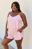 Culture Code Let It Happen Full Size Double Flare Striped Romper in Pink - Trendsi - Flyclothing LLC