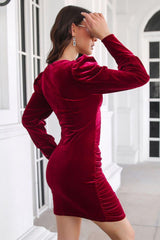 Twist Front Cutout Long Sleeve Dress - Flyclothing LLC