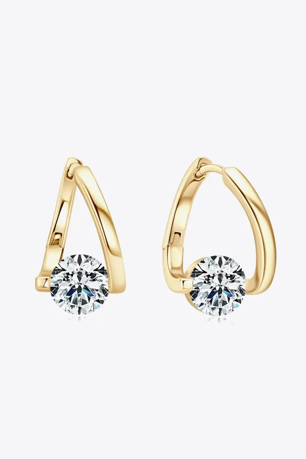 2 Carat Moissanite 925 Sterling Silver Heart Earrings - Trendsi - Flyclothing LLC
