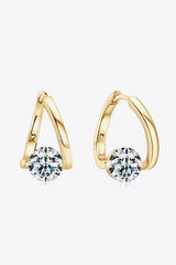 2 Carat Moissanite 925 Sterling Silver Heart Earrings - Trendsi - Flyclothing LLC