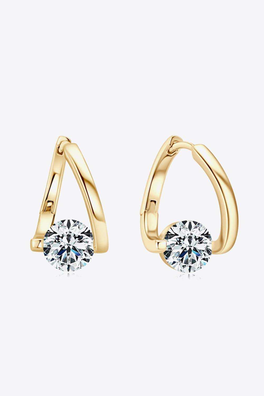 2 Carat Moissanite 925 Sterling Silver Heart Earrings - Trendsi - Flyclothing LLC