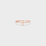Cross Inlaid Zircon 925 Sterling Silver Ring - Trendsi