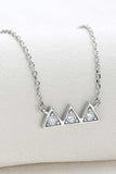 Moissanite Triangle Platinum-Plated Necklace - Trendsi - Flyclothing LLC