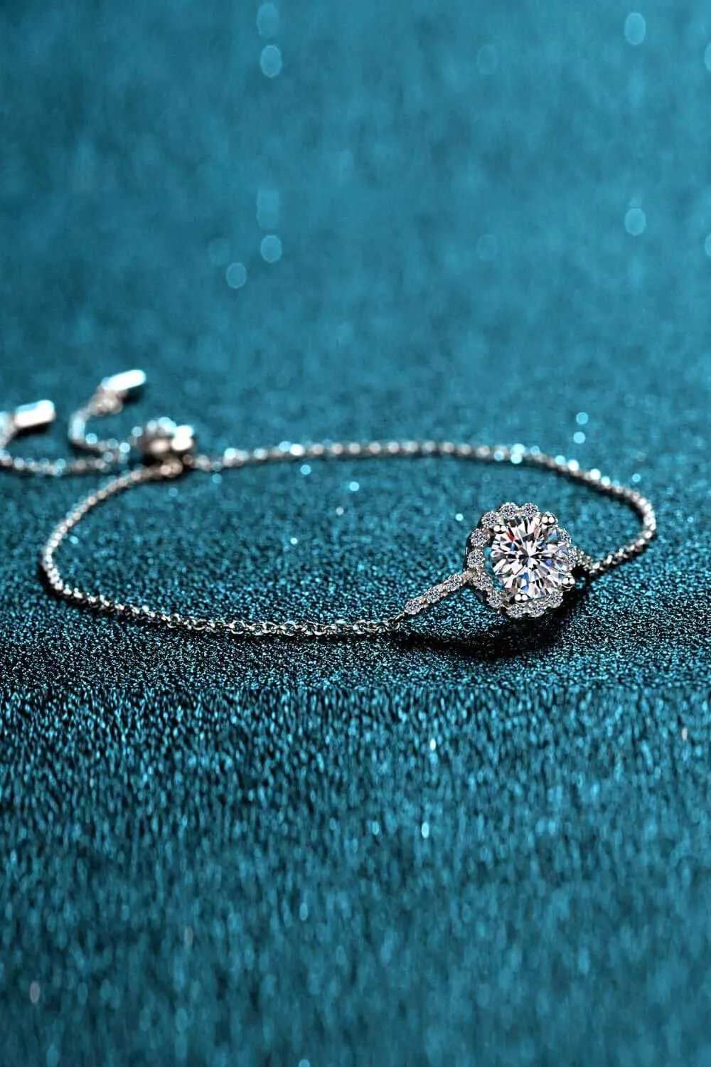 1 Carat Moissanite Chain Bracelet - Trendsi - Flyclothing LLC