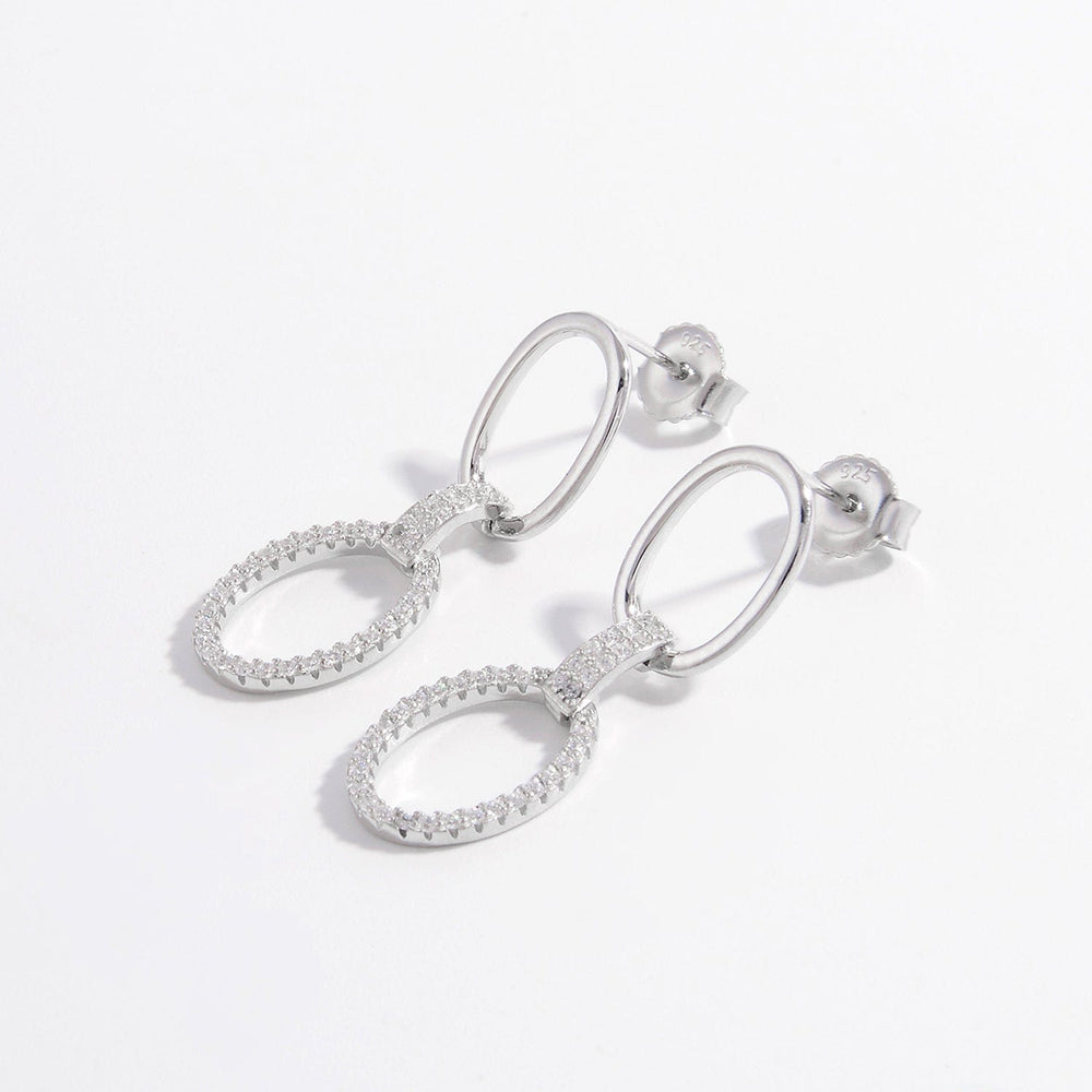 Zircon 925 Sterling Silver Dangle Earrings - Flyclothing LLC