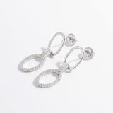 Zircon 925 Sterling Silver Dangle Earrings - Flyclothing LLC