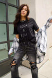 Simply Love Full Size ROCK & ROLL Short Sleeve T-Shirt - Trendsi - Flyclothing LLC