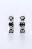 Inlaid Moissanite Huggie Earrings - Trendsi