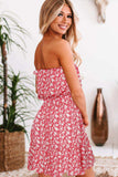 Ditsy Floral Strapless Mini Dress - Trendsi - Flyclothing LLC