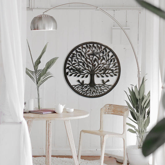 Birds on Roots Tree of Life Wall Art - Croix des Bouquets - Croix des Bouquets