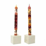 Tall Hand Painted Candles - Pair - Halisi Design - Nobunto - Nobunto