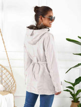 Full Size Hooded Jacket with Detachable Liner (Three-Way Wear) - Trendsi - Flyclothing LLC