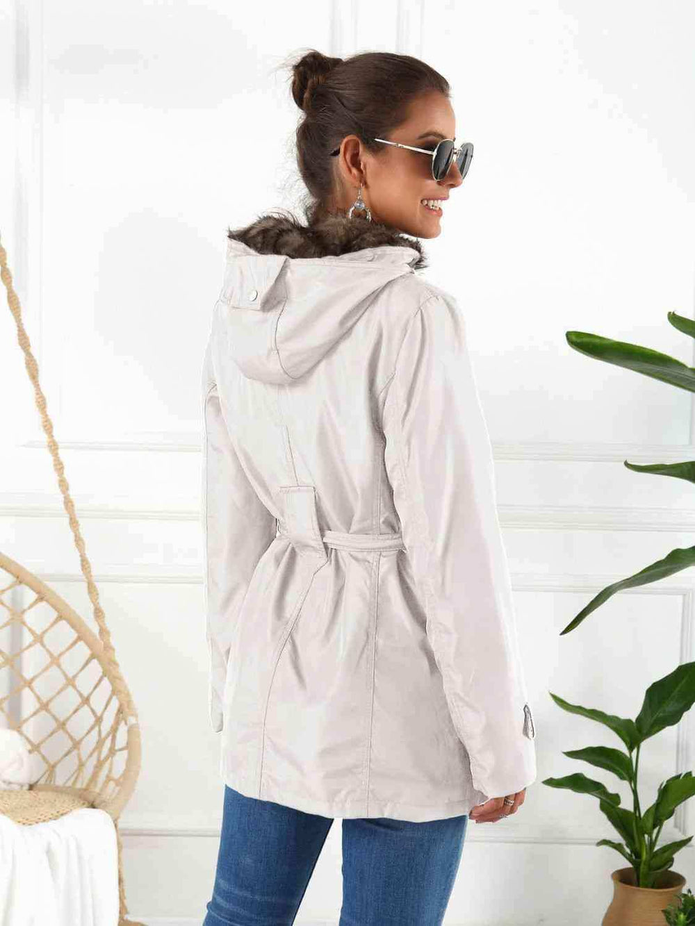 Full Size Hooded Jacket with Detachable Liner (Three-Way Wear) - Trendsi - Flyclothing LLC