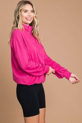 Culture Code Full Size Half Zip Long Sleeve Sweatshirt - Trendsi
