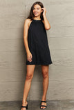 Spliced Lace Round Neck Sleeveless Dress - Trendsi