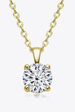 925 Sterling Silver 1 Carat Moissanite Chain-Link Necklace - Trendsi