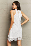 Lace Round Neck Sleeveless Dress - Trendsi