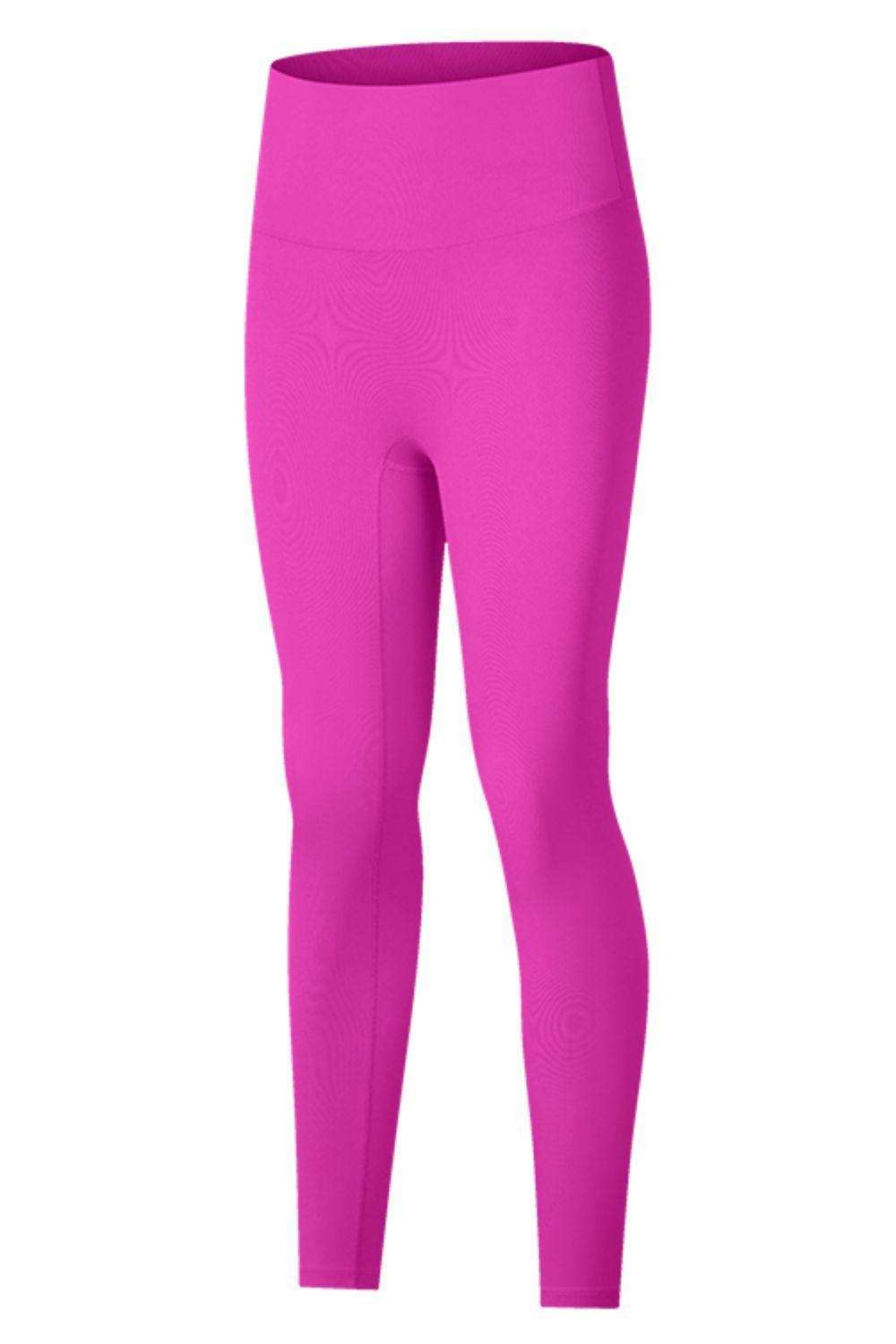 High-Rise Wide Waistband Yoga Leggings - Trendsi - Flyclothing LLC
