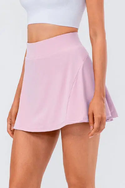High Waist Pleated Active Skirt - Trendsi - Flyclothing LLC