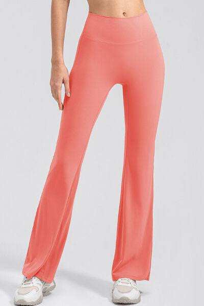 High Waist Straight Active Pants - Trendsi - Flyclothing LLC