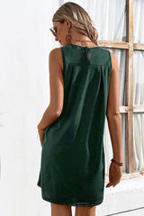 Round Neck Sleeveless Mini Dress - Trendsi