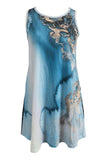 Abstract Print Round Neck Sleeveless Dress with Pockets - Trendsi - Flyclothing LLC