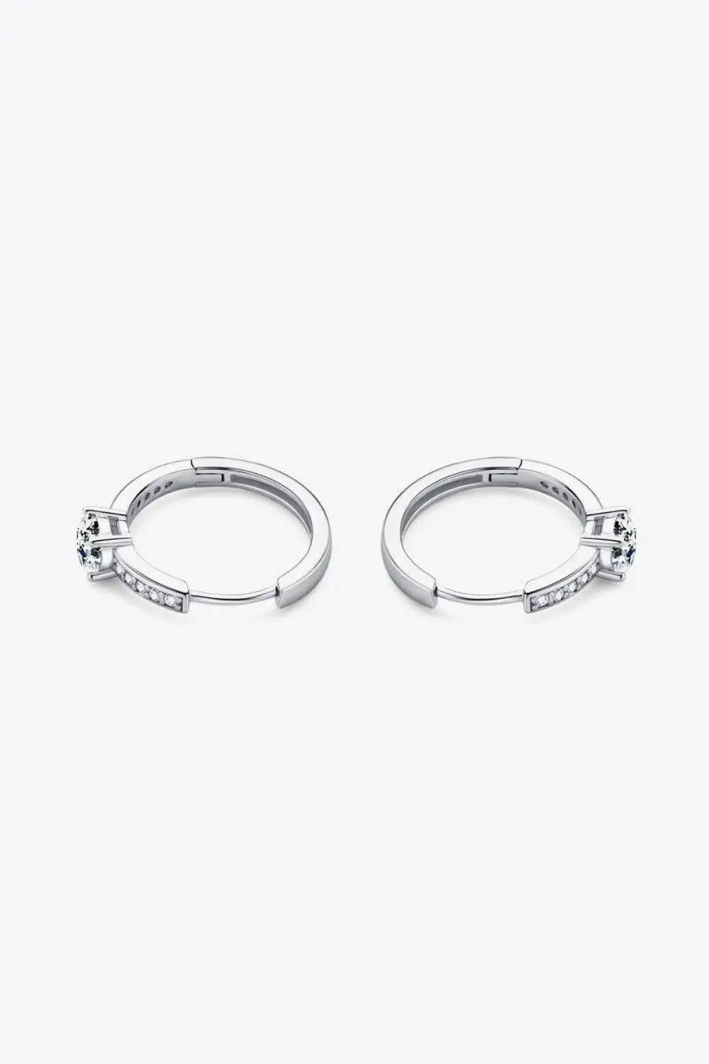 Carry Your Love 1 Carat Moissanite Platinum-Plated Earrings - Trendsi - Flyclothing LLC