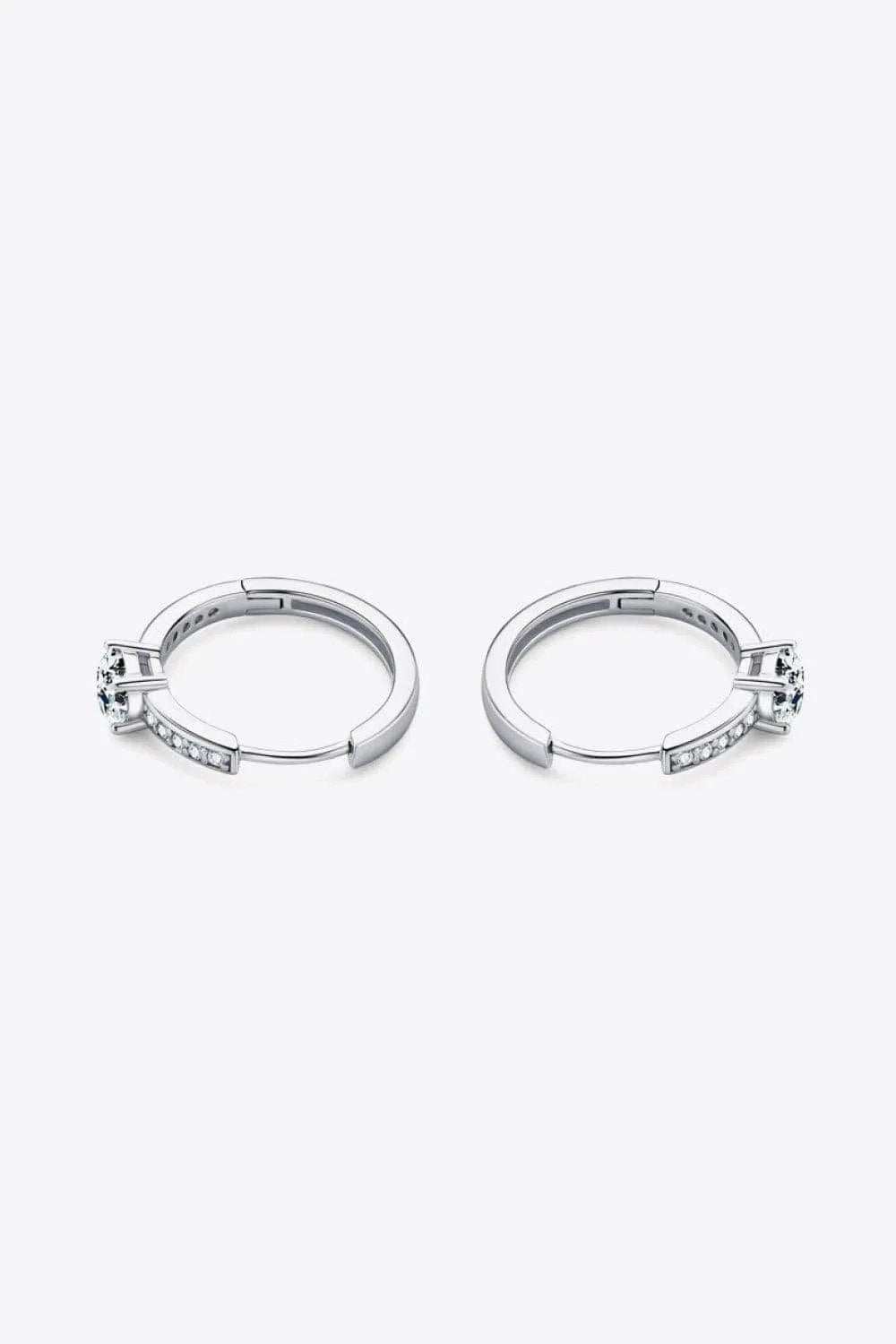 Carry Your Love 1 Carat Moissanite Platinum-Plated Earrings - Trendsi - Flyclothing LLC