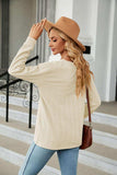 Decorative Button V-Neck Long Sleeve T-Shirt - Trendsi - Flyclothing LLC