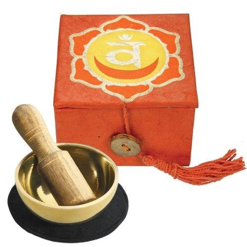 Mini Meditation Bowl Box: 2" Sacral Chakra - DZI (Meditation) - Flyclothing LLC