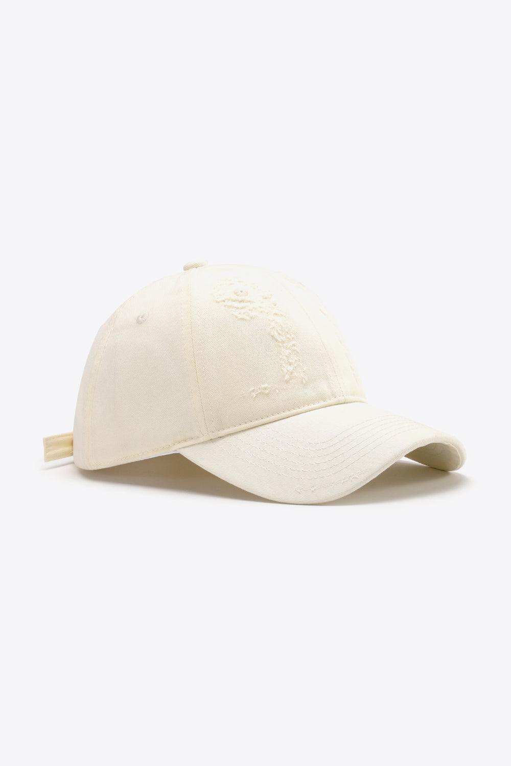 Distressed Adjustable Baseball Cap - Trendsi - Flyclothing LLC