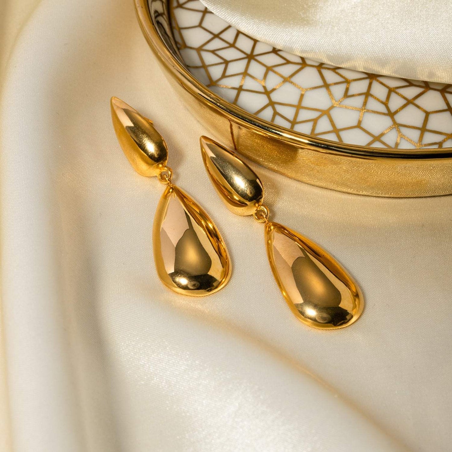 Stainless Steel Dangle Earrings - Trendsi - Flyclothing LLC