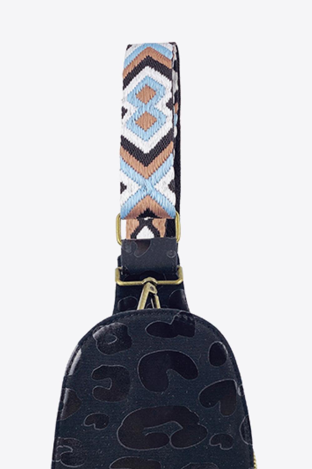 Printed PU Leather Sling Bag - Trendsi