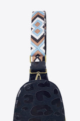 Printed PU Leather Sling Bag - Trendsi