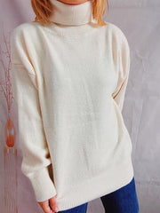 Turtleneck Long Sleeve Sweater - Flyclothing LLC