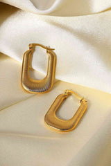 Good Luck Charm Screw-Thread U-Shaped Earrings - Trendsi - Flyclothing LLC