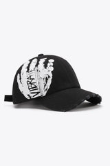 VIBRA Graphic Distressed Adjustable Baseball Cap - Trendsi - Flyclothing LLC