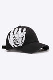 VIBRA Graphic Distressed Adjustable Baseball Cap - Trendsi - Flyclothing LLC
